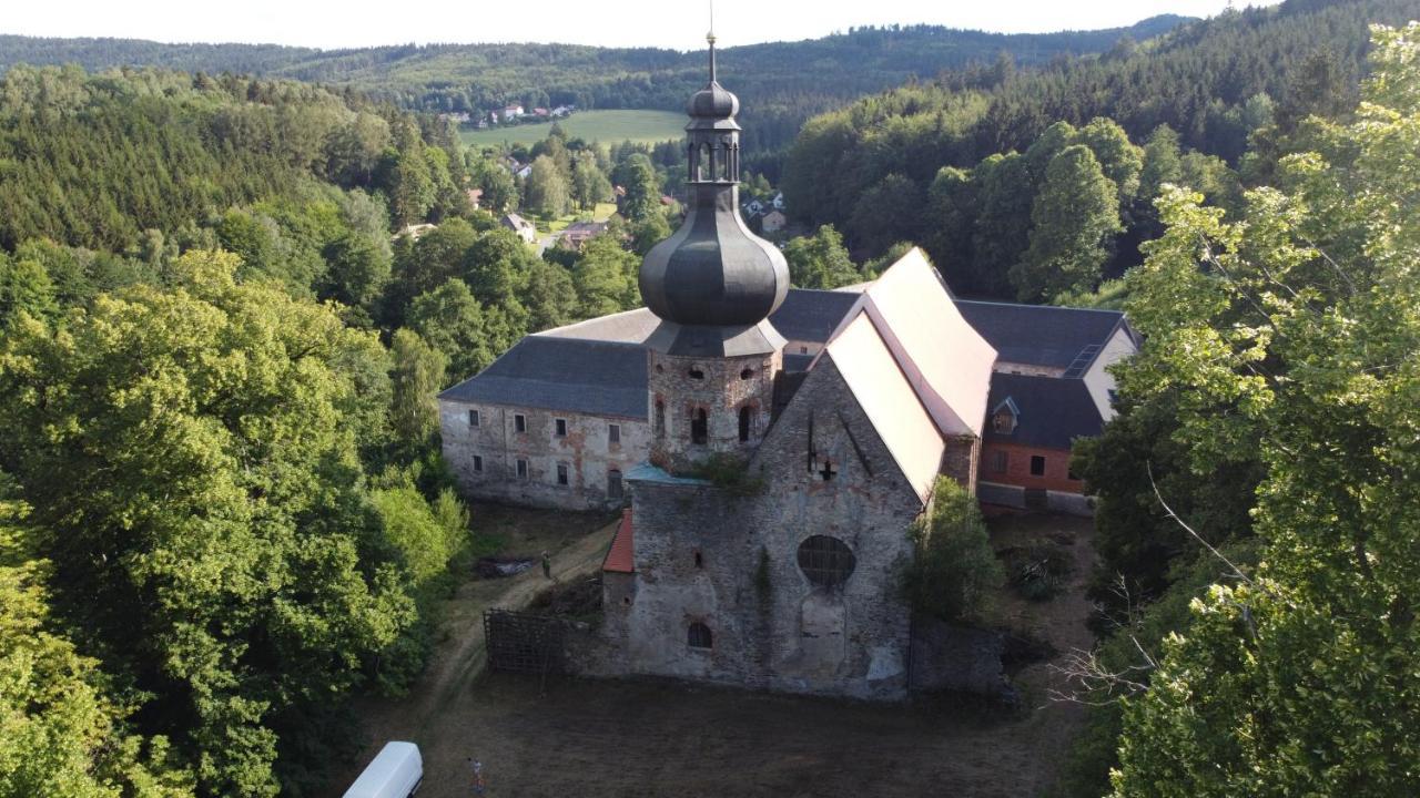 Отель Maringotka Na Samote Na Kozi Farme Pobezovice Экстерьер фото